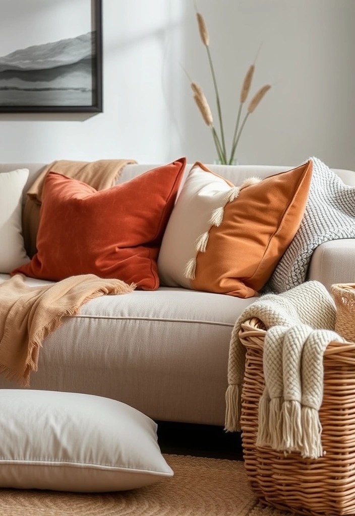 10 Stunning Sofa Cushion Ideas That Will Transform Your Living Room Instantly! - 2. Textured Fabrics for Depth