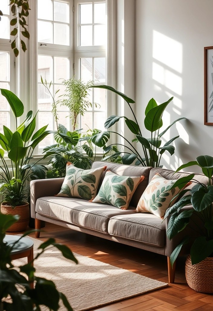 10 Stunning Sofa Cushion Ideas That Will Transform Your Living Room Instantly! - 5. Nature-Inspired Designs