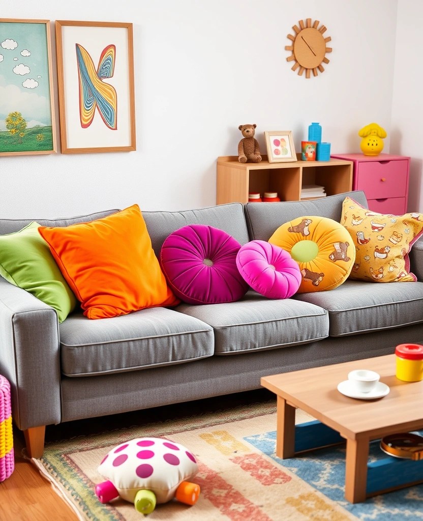 10 Stunning Sofa Cushion Ideas That Will Transform Your Living Room Instantly! - 6. Play with Shapes