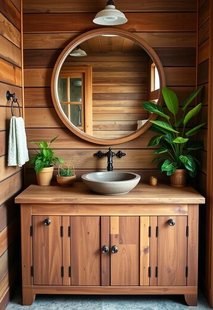 15 Cozy Rustic Bathroom Ideas That'll Make You Want to Stay Forever (Especially #3!) - 1. Reclaimed Wood Charm