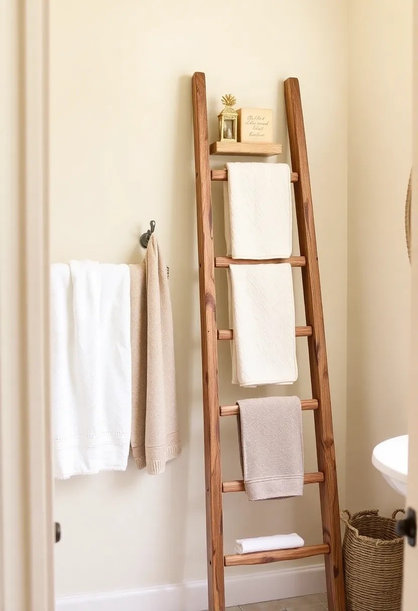 15 Incredible Upcycled Furniture Ideas That Will Make You Rethink Your Trash! - 15. Vintage Ladder Towel Rack