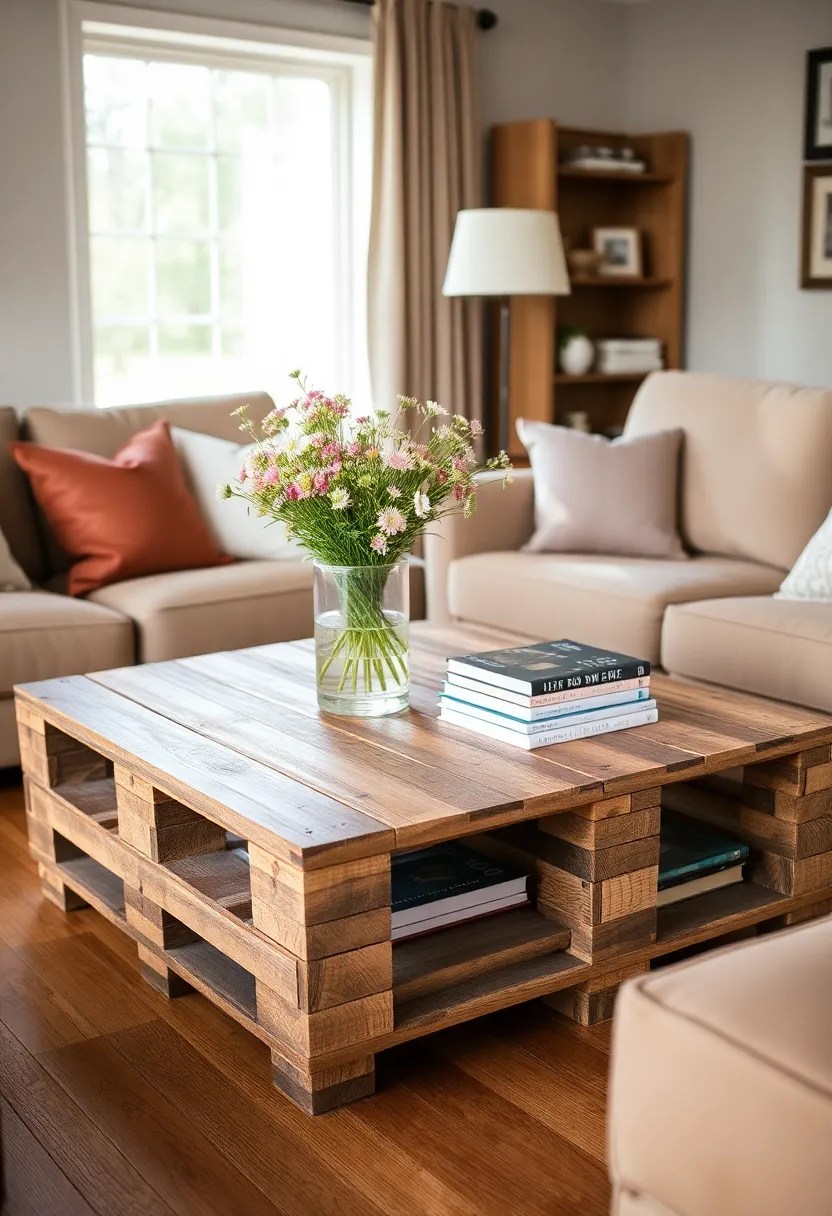 15 Incredible Upcycled Furniture Ideas That Will Make You Rethink Your Trash! - 2. Repurposed Wooden Pallet Coffee Table