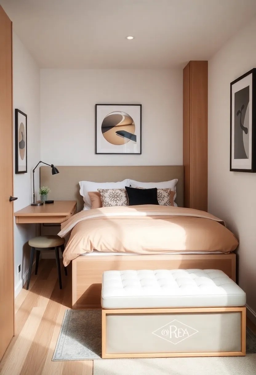 15 Minimal and Aesthetic Designs to Maximize Space in Tiny Bedrooms - 2. Multi-Functional Furniture