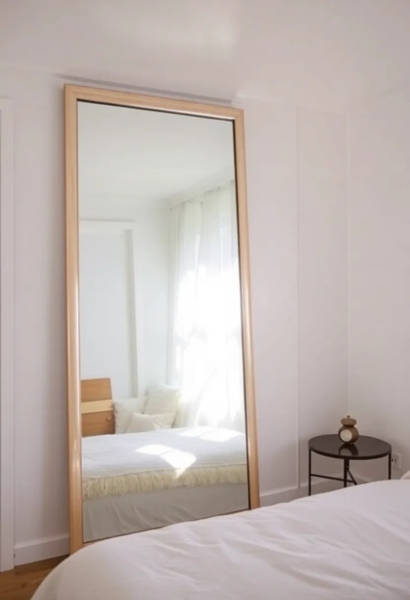 15 Minimal and Aesthetic Designs to Maximize Space in Tiny Bedrooms - 4. Mirrors to Reflect Light