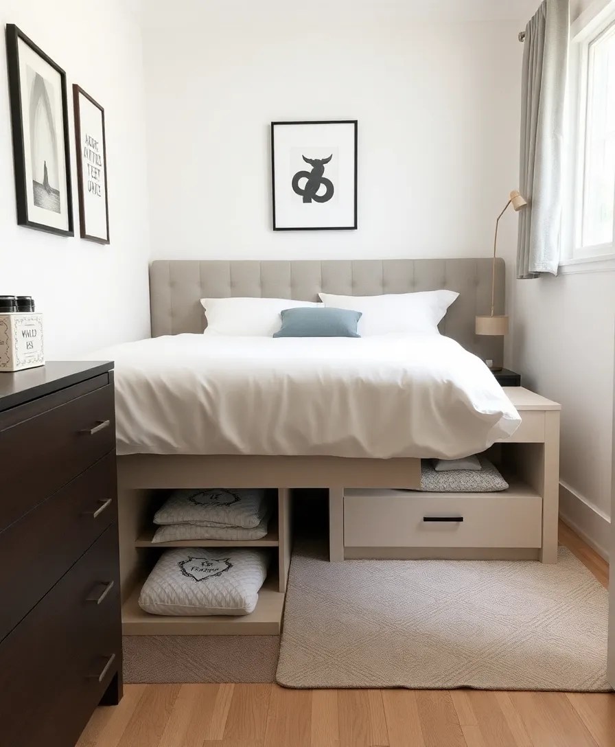 15 Minimal and Aesthetic Designs to Maximize Space in Tiny Bedrooms - 9. Under-Bed Storage Solutions
