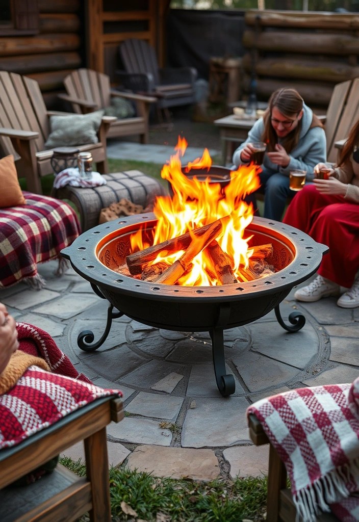 17 Enchanting Fire Pit Designs for Patios and Decks That Will Steal Your Heart! - 11. Cast Iron Fire Pit