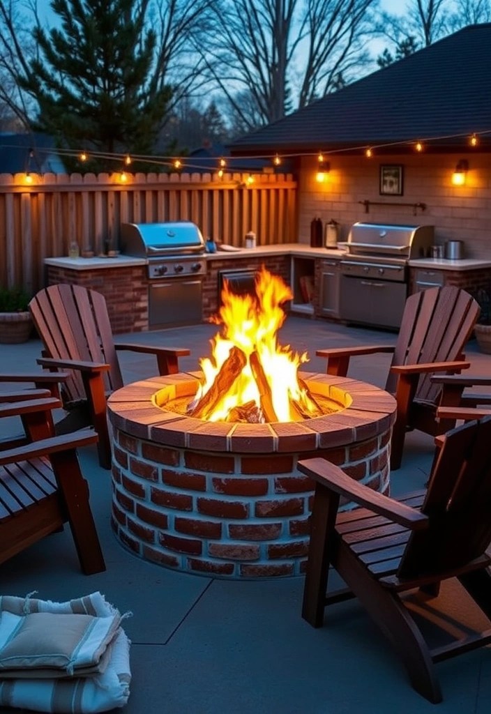 17 Enchanting Fire Pit Designs for Patios and Decks That Will Steal Your Heart! - 3. Classic Brick Fire Pit