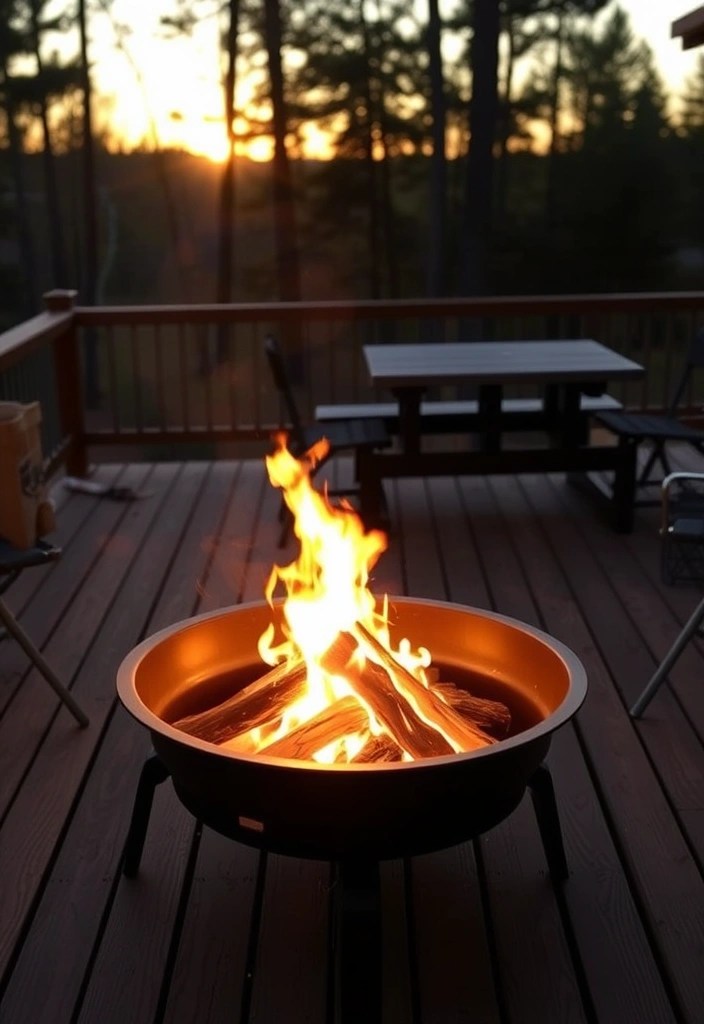 17 Enchanting Fire Pit Designs for Patios and Decks That Will Steal Your Heart! - 7. Portable Fire Pit