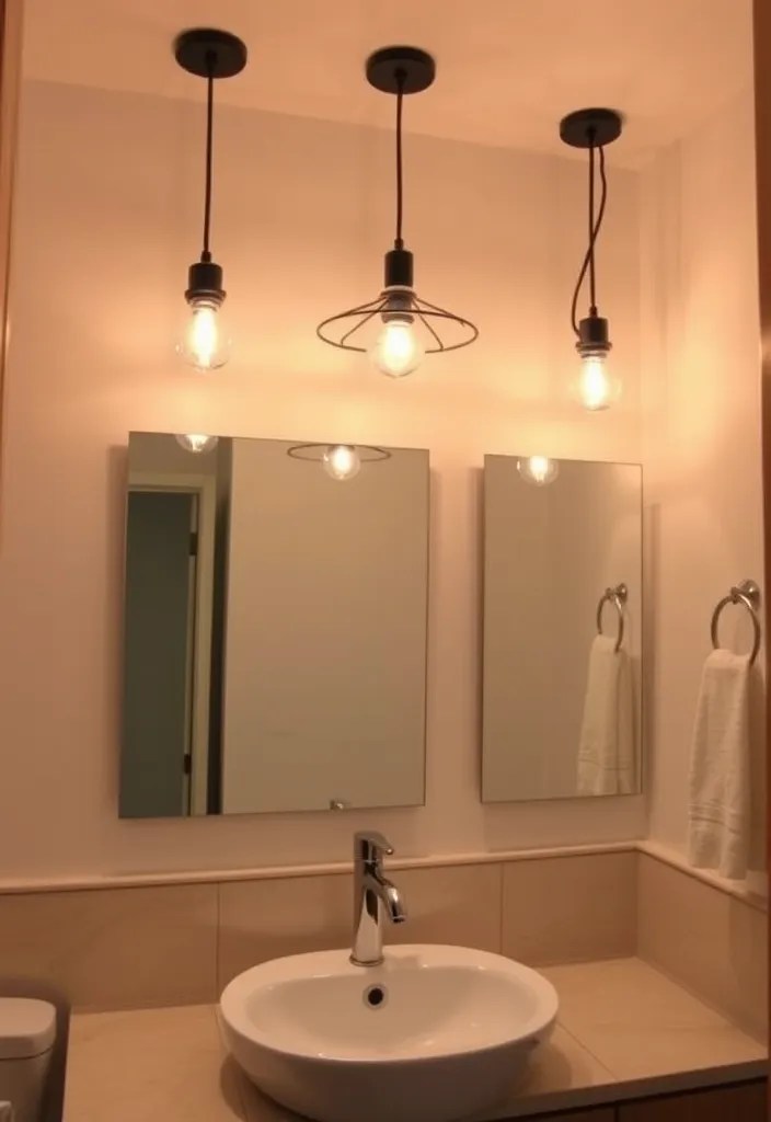 20 Stunning Bathroom Makeover Ideas That'll Transform Your Space on a Budget! - 16. Incorporate Unique Lighting