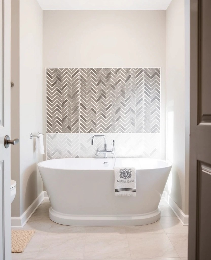 20 Stunning Bathroom Makeover Ideas That'll Transform Your Space on a Budget! - 8. Create a Statement Wall