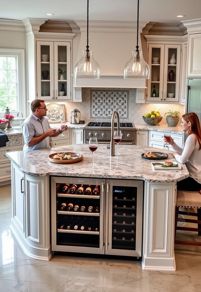 20 Trending Open-Concept Kitchen Layouts Perfect for Family Gatherings! - 13. Luxurious Island Features