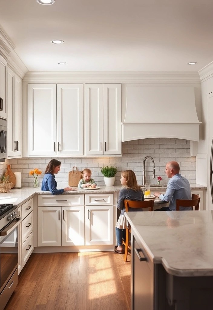 20 Trending Open-Concept Kitchen Layouts Perfect for Family Gatherings! - 7. Contemporary Transitional Space