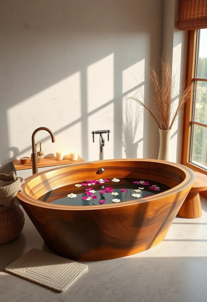 10 Eco-Friendly Bathtub Ideas That’ll Help Save the Planet While You Soak! - 8. Infused Wood Bathtub