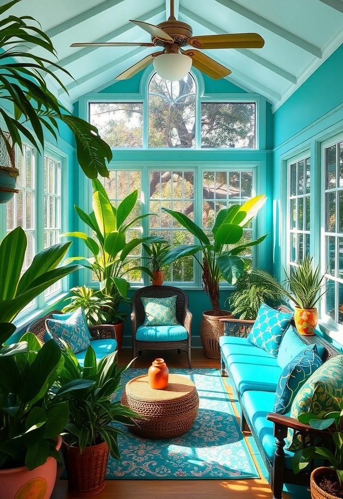 14 Seasonal Color Palettes That Will Make Your Home Pop Like Never Before (#7 Will Wow You!) - 12. Tropical Escape: Bright Turquoise and Vibrant Greens