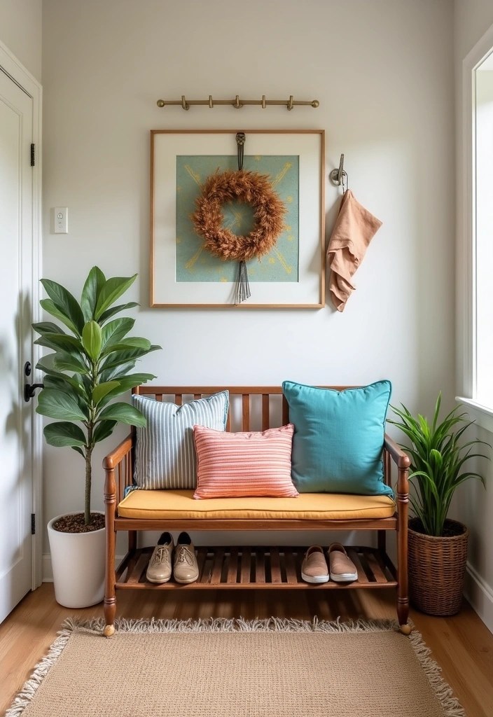 19 Amazing Home Transformations with Flea Market Finds (You Have to See #4!) - 13. Stylish Vintage Bench