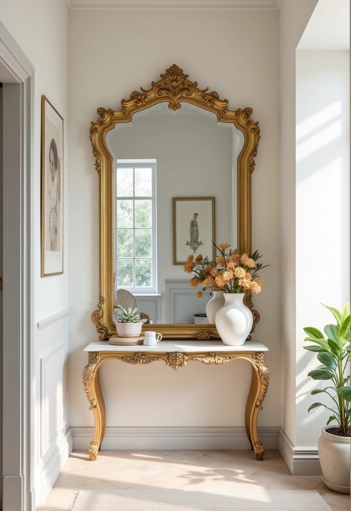 19 Amazing Home Transformations with Flea Market Finds (You Have to See #4!) - 4. Stunning Vintage Mirror Makeover