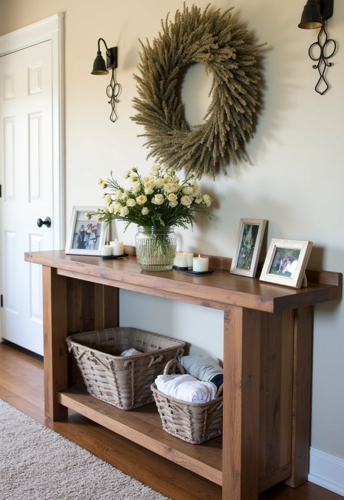 19 Amazing Home Transformations with Flea Market Finds (You Have to See #4!) - 5. Farmhouse Style Console Table