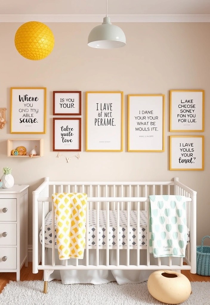 20 Adorable Nursery Decor Ideas That'll Make You Say 'I Wish I Had This as a Kid!' - 19. Inspirational Quote Decor