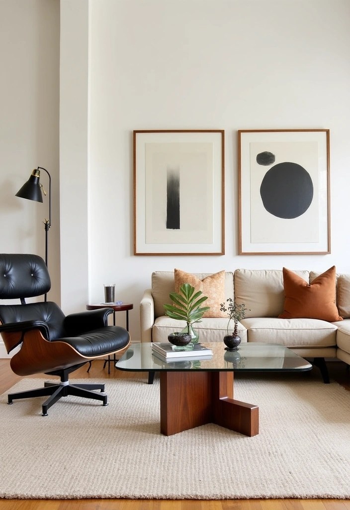 20 Midcentury Modern Living Room Ideas That'll Make You Say 'Wow!' - 3. Iconic Furniture Pieces