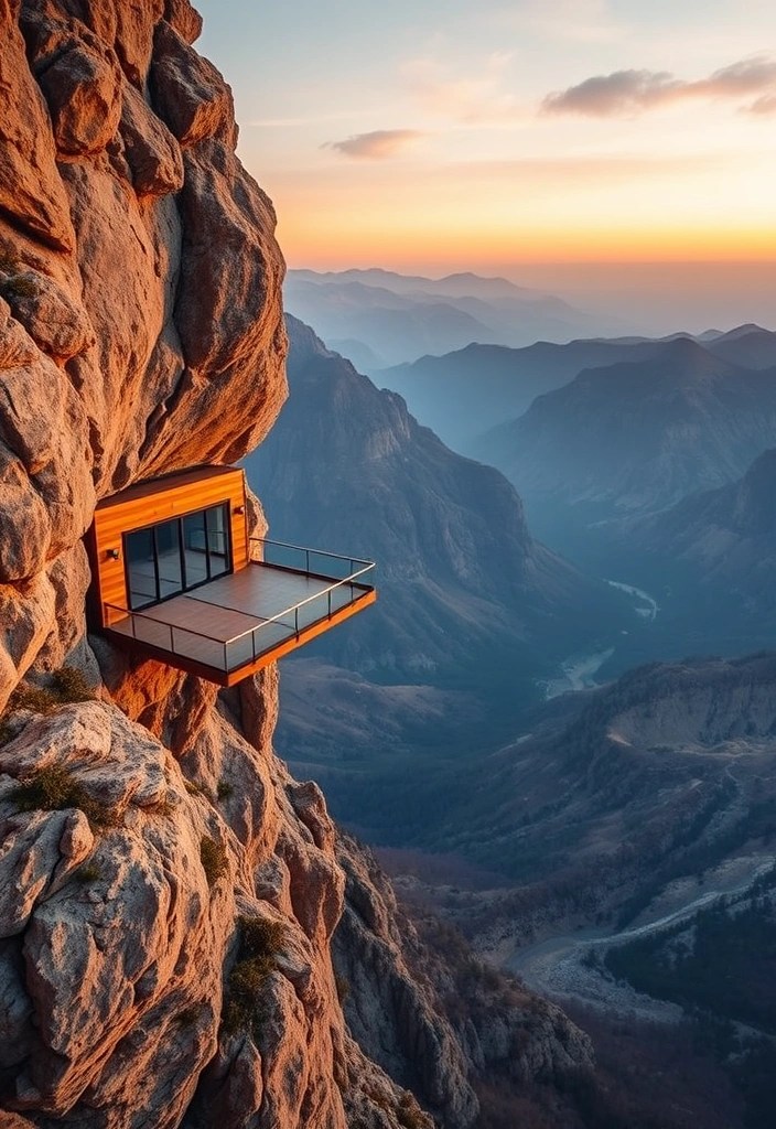 21 Minimalist Cabin Designs That Redefine Modern Architecture (You Won't Believe #5!) - 10. The Cliffside Cabin