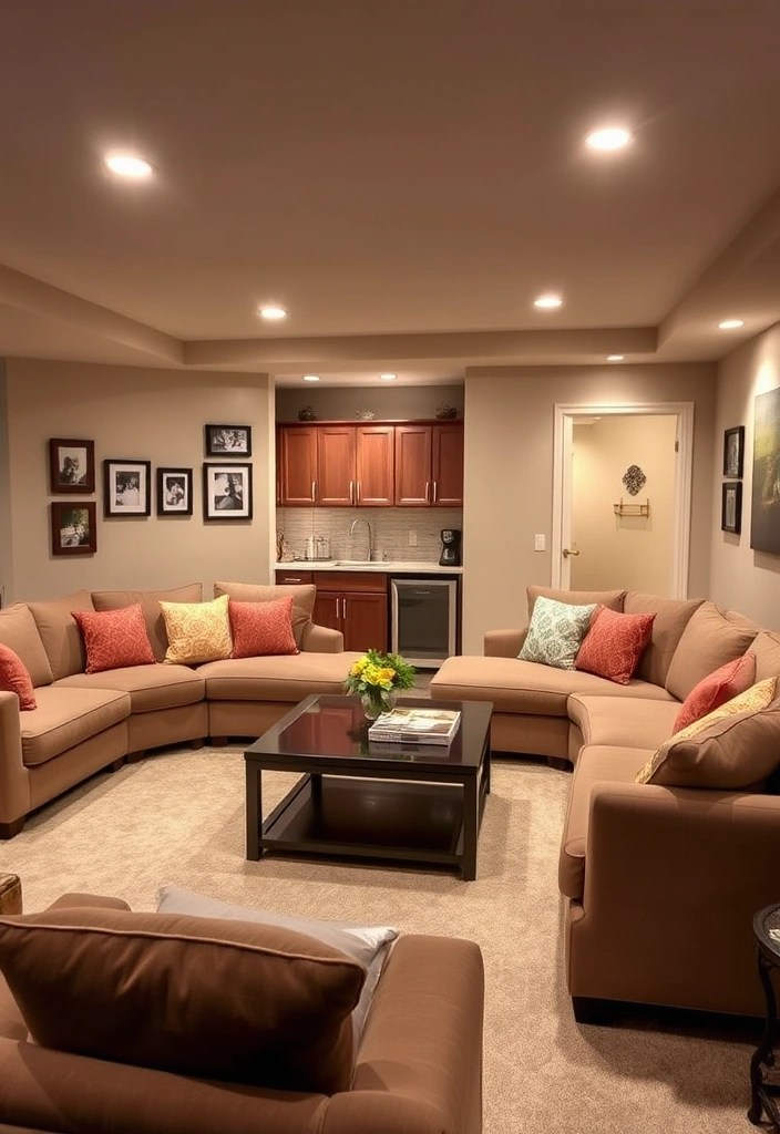 Transform Your Basement: 15 Inspiring Ideas for Living Areas, Entertainment Rooms, and Guest Bedrooms! - 1. Cozy Family Living Area