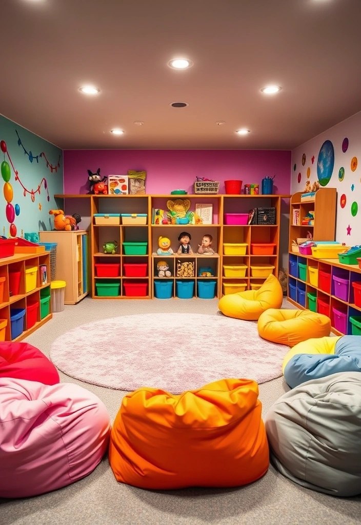 Transform Your Basement: 15 Inspiring Ideas for Living Areas, Entertainment Rooms, and Guest Bedrooms! - 5. Kids’ Playroom