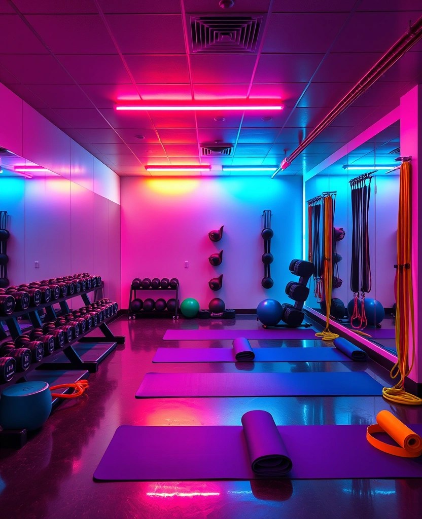 Transform Your Basement: 15 Inspiring Ideas for Living Areas, Entertainment Rooms, and Guest Bedrooms! - 6. Fitness Studio