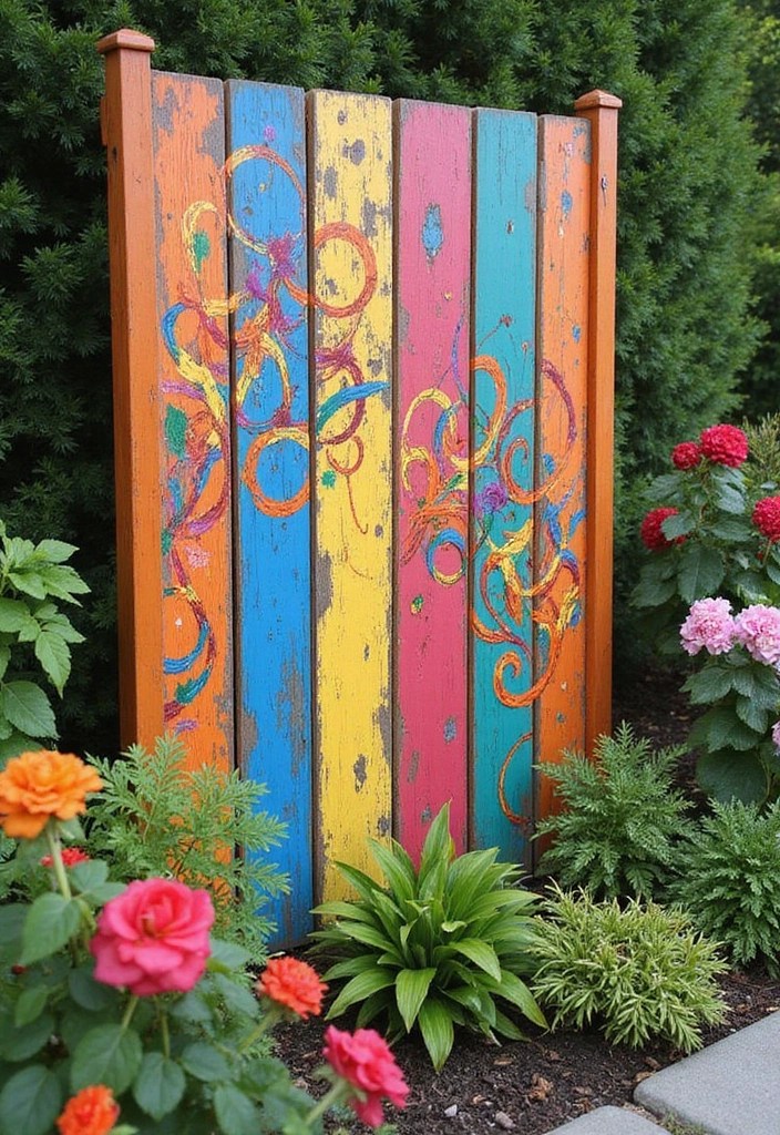 12 Creative Garden Screens for Instant Privacy (Your Neighbors Will Be Jealous!) - 9. Artistic Outdoor Screens