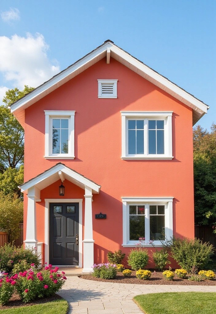 12 Stunning Modern Facade Designs That Will Make Your Neighbors Jealous! - 4. Bold Color Choices