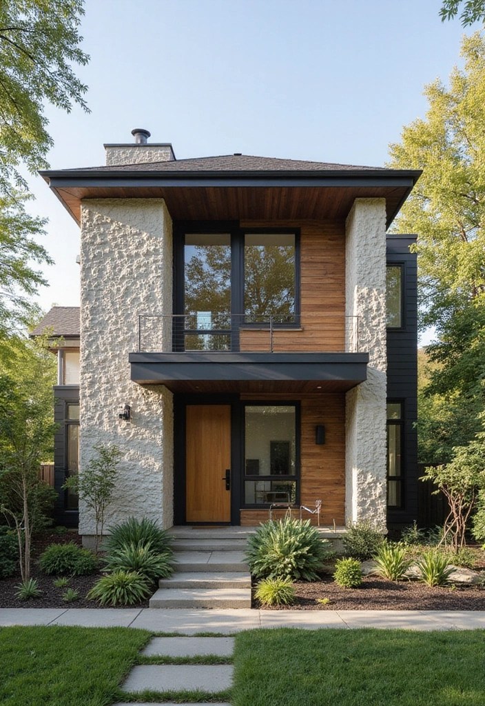 12 Stunning Modern Facade Designs That Will Make Your Neighbors Jealous! - 7. Textured Surfaces