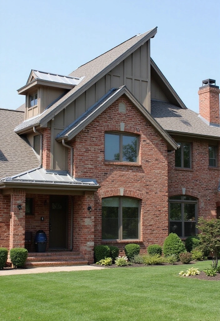 14 Stunning Brick Home Renovations That Will Inspire Your Next Project! - 10. Innovative Roof Designs