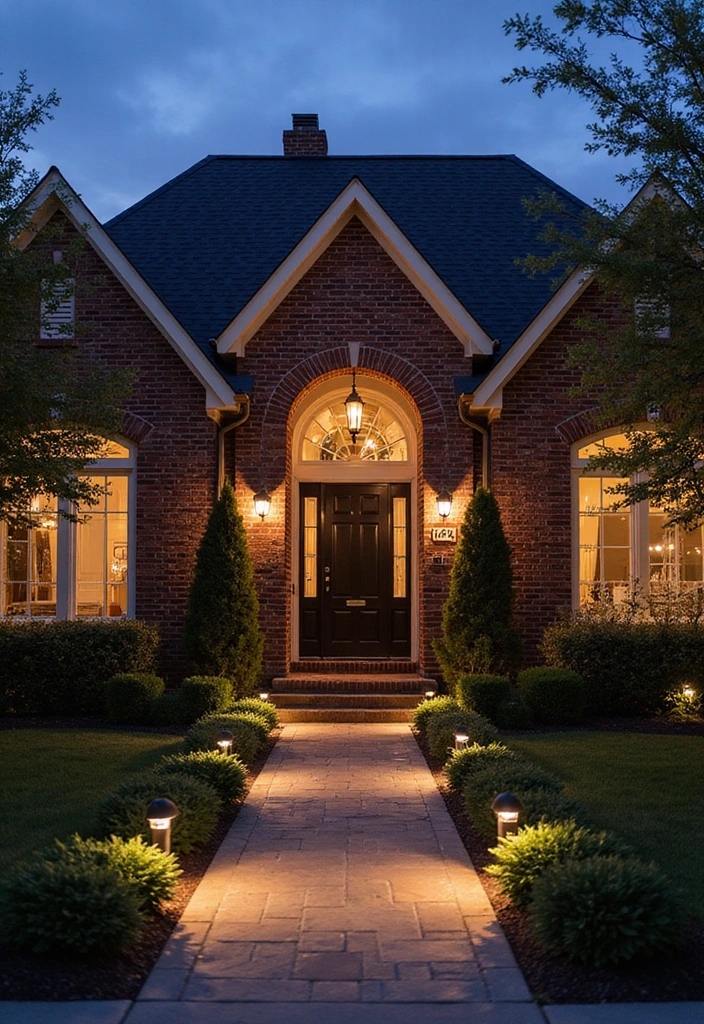 14 Stunning Brick Home Renovations That Will Inspire Your Next Project! - 9. Enhanced Lighting Features