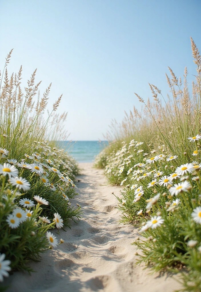 15 Colorful Flower Bed Designs That Will Transform Your Front House into a Floral Paradise! - 15. Coastal Breeze