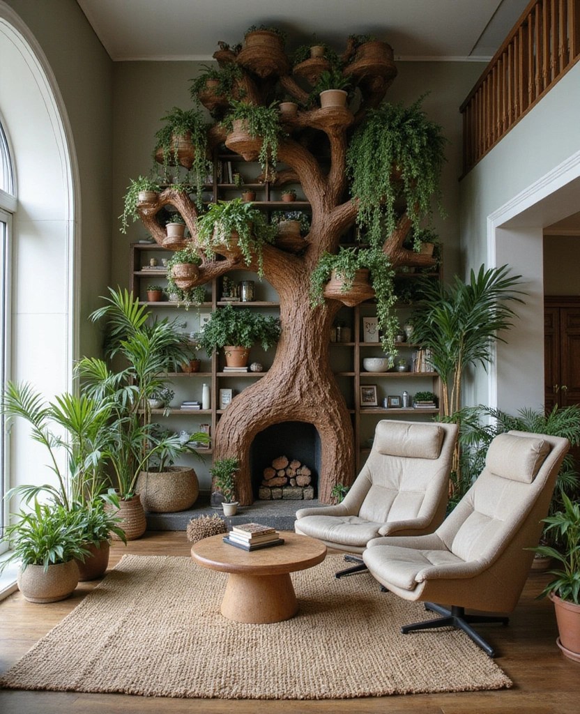 15 Mind-Bending Modern Surrealism Living Room Ideas That'll Leave You Speechless! - 5. Nature-Inspired Surrealism