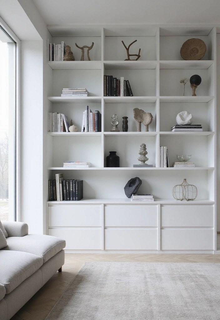 10 Budget-Friendly DIY Built-In Bookshelves That Look Totally Custom (You Can Do #3!) - 3. Modern Minimalist Elegance