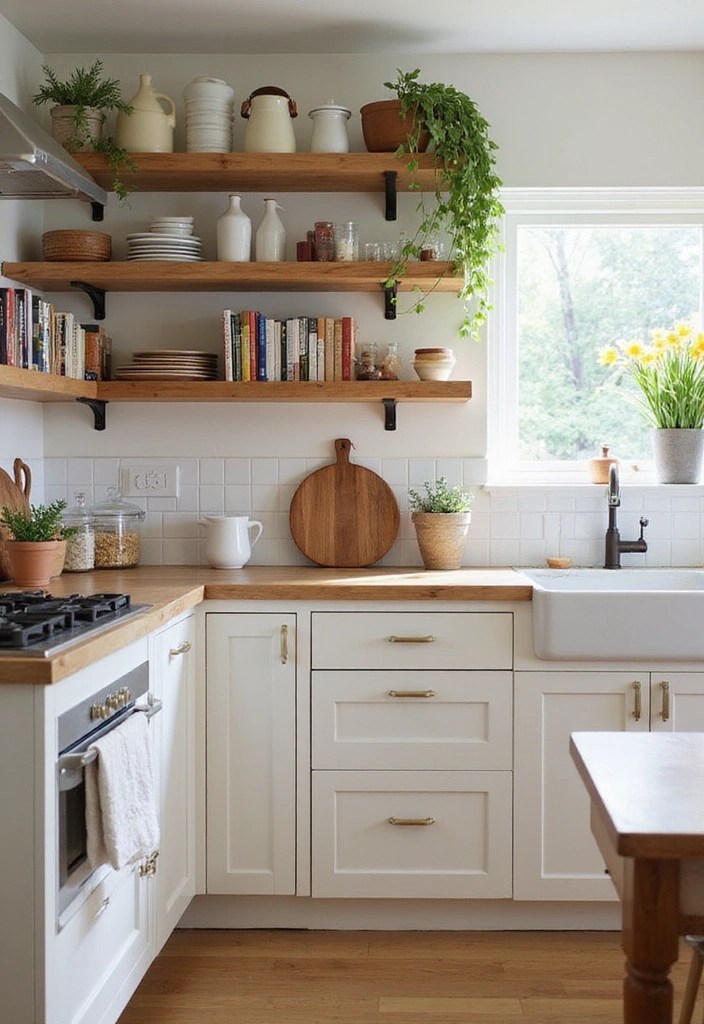 10 Budget-Friendly DIY Built-In Bookshelves That Look Totally Custom (You Can Do #3!) - 9. Open Shelving for a Casual Vibe