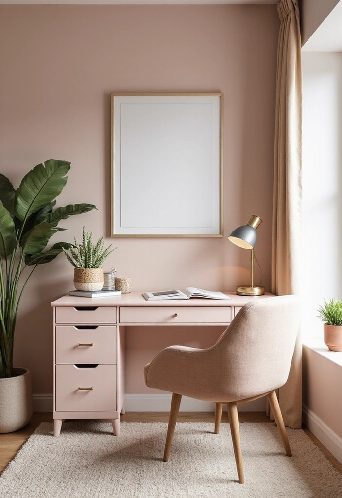 16 Warm Neutrals for Your Home Office That Boost Focus and Productivity (Tip #3 is a Game Changer!) - 11. Blush Beige: Soft and Elegant