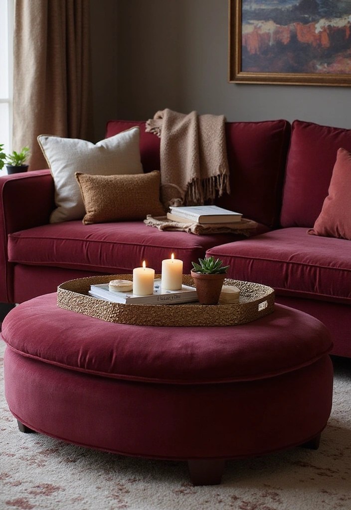 The Velvet Revival: Embracing Luxurious Yet Cozy Furniture Trends - 3. Velvet Ottomans: Functional and Stylish