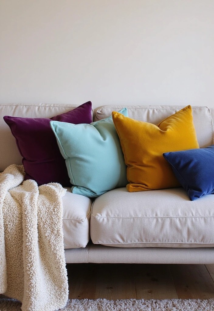 The Velvet Revival: Embracing Luxurious Yet Cozy Furniture Trends - 6. Velvet Cushions: Small Details, Big Impact